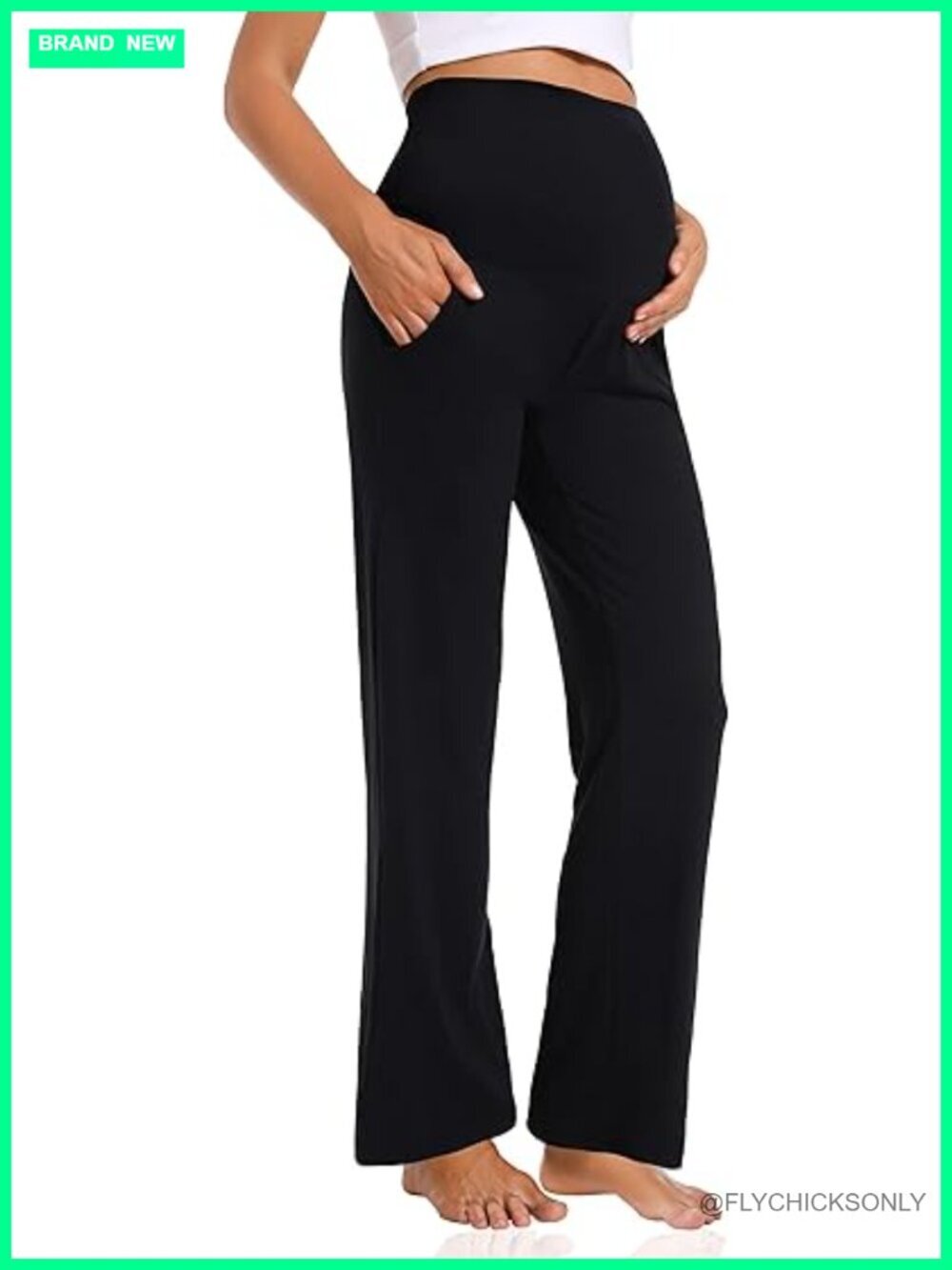 Maternity Wide Leg Lounge Pants with Pockets